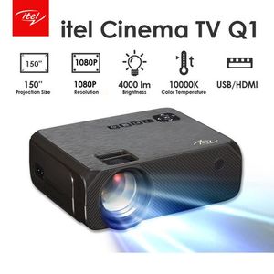 itel LCD Full HD TV/Movie Projector 1080P HDMI USB Q1