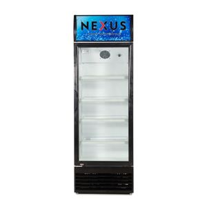 Nexus 240 Litres (Gross Capacity) Upright Showcase Fridge (NX-401) - Black
